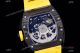 KV Factory Richard Mille RM-011 Yellow Storm Flyback Chronograph Watch Carbon NTPT Yellow Rubber Strap (5)_th.jpg